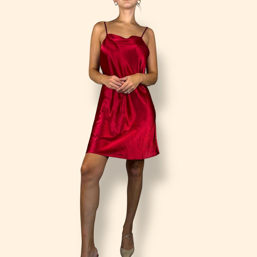 Women's Vintage Y2K Gilligan & O’Malley Satin Nightie Slip Dress Medium